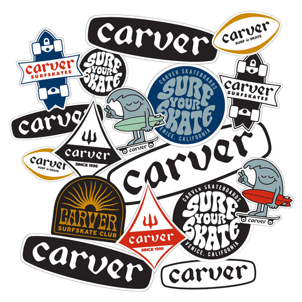 Carver Skateboards - 16x Sticker Pack