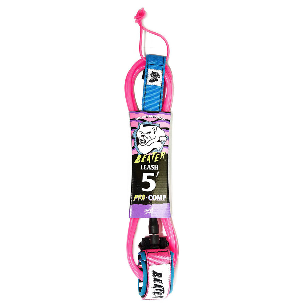 Catch Surf - Beater 5' Pro Comp Leash - Pink & Blue