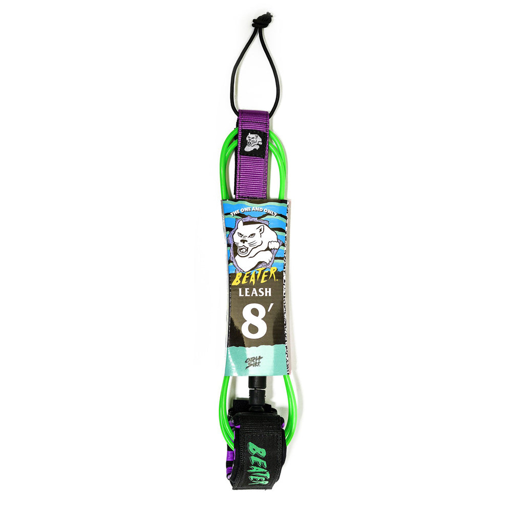 Catch Surf - Beater 8' Leash - Green & Purple