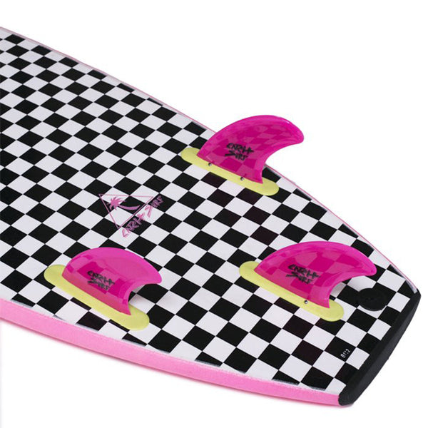 Catch Surf - Safety Edge Tri Fin Kit - Hot Pink