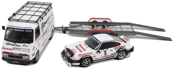 Citroen C35 Almeras + Trailer w/Porsche 911 SC #5 Rallye of Portugal 1981 1:18 Scale OttOmobile Resin Model
