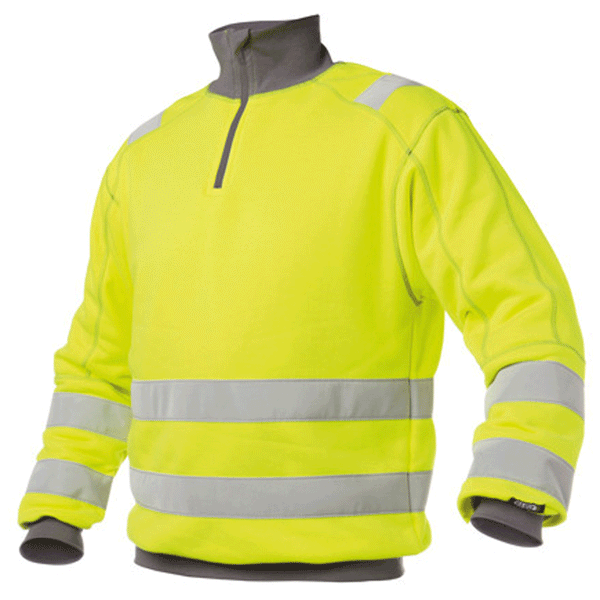 DASSY Denver 300376 1/4 Zip Hi-Vis Work Sweatshirt Various Colours