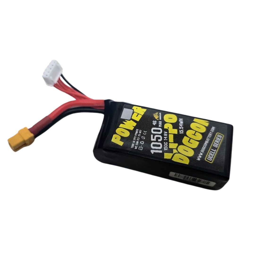 DOGCOM 1050mAh 150C 4S 14.8V UCELL Lipo Battery