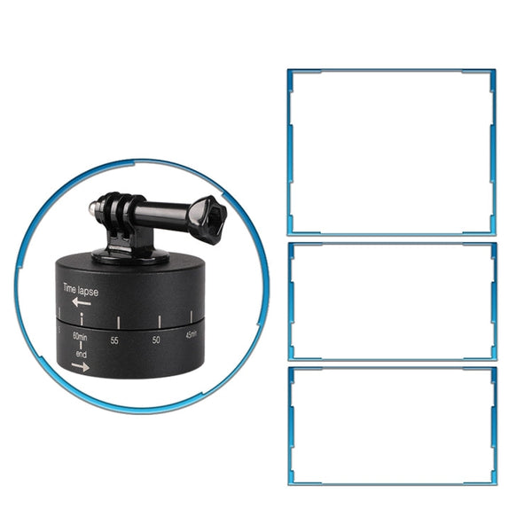 360 Degree Auto Rotation 60 Minutes Time Lapse Stabilizer Tripod Head Adapter for GoPro