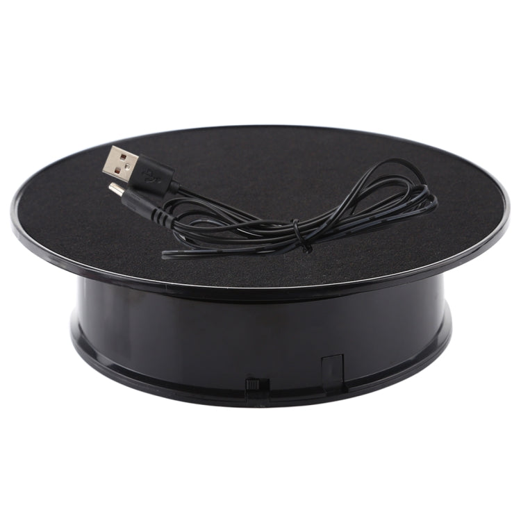 20cm 360 Degree Electric Rotating Turntable Display Stand Photography Video Shooting Props Turntable, Load 1.5kg, Powered by Battery & USB, 20cm/Powered by Battery or USB(B), 20cm/Powered by Battery or USB(W), 20cm/Powered by Battery or USB(W+B)