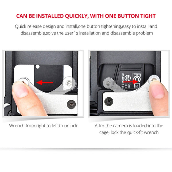 YELANGU C9-A YLG0911A Handle Video Camera Cage Stabilizer for DJI BMPCC 4K, C9-A