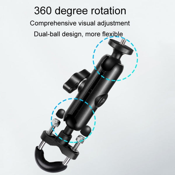 9cm Connecting Rod 20mm Ball Head Motorcycle Handlebar Fixed Mount Holder with Tripod Adapter & Screw for GoPro, Insta360, DJI and Other Action Cameras, 9.5cm Connecting Rod Holder