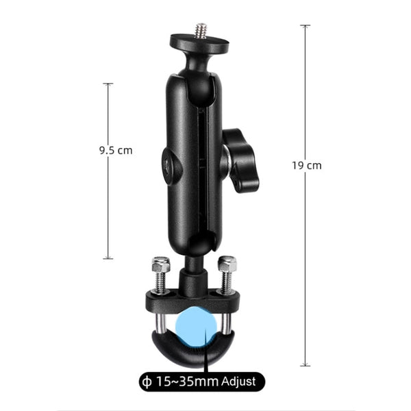 9cm Connecting Rod 20mm Ball Head Motorcycle Handlebar Fixed Mount Holder with Tripod Adapter & Screw for GoPro, Insta360, DJI and Other Action Cameras, 9.5cm Connecting Rod Holder