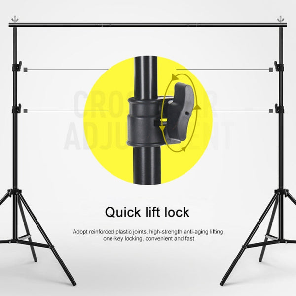 200x200cm Photo Studio Background Support Stand Backdrop Crossbar Bracket Kit