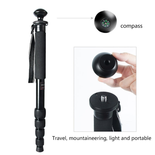 BEXIN MAS285 Portable Travel Outdoor DSLR Camera Aluminum Alloy Monopod Holder
