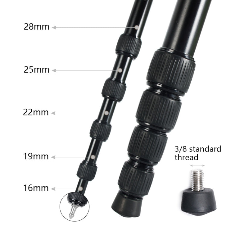 BEXIN MAS285 Portable Travel Outdoor DSLR Camera Aluminum Alloy Monopod Holder
