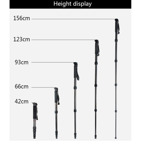 BEXIN MCS285 Portable Travel Outdoor DSLR Camera Carbon Fiber Monopod Holder, MCS285