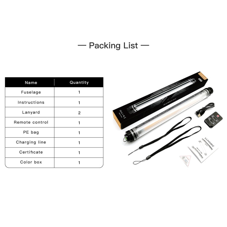 LUXCeO P7 Dual Color Temperature Photo LED Stick Video Light Waterproof Handheld LED Fill Light with Remote Control, P7
