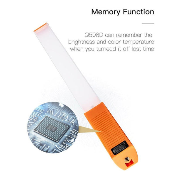 LUXCeO Q508D Dual Color Temperature Photo LED Stick Video Light Handheld LED Fill Light Flash Lighting Lamp, Q508D