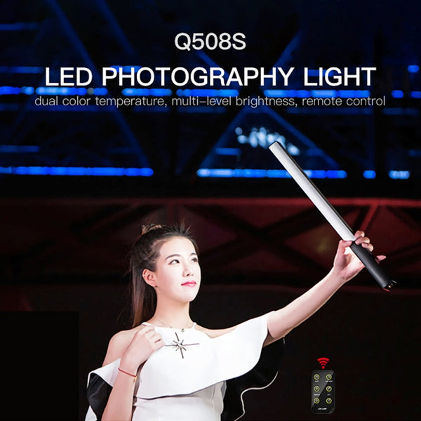LUXCeO Q508S Dual Color Temperature 1000LM Photo LED Stick Video Light Handheld LED Fill Light Flash Lighting Lamp, Q508S