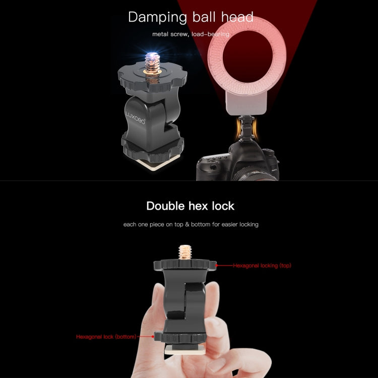 LUXCeO PA1 Camera Universal Hot Shoe Holder Damping Ball-Head Bracket, PA1
