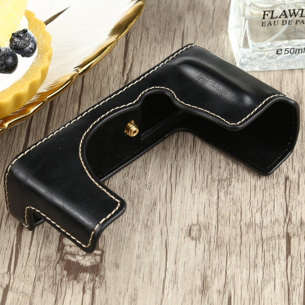 1/4 inch Thread PU Leather Camera Half Case Base for FUJIFILM XE4