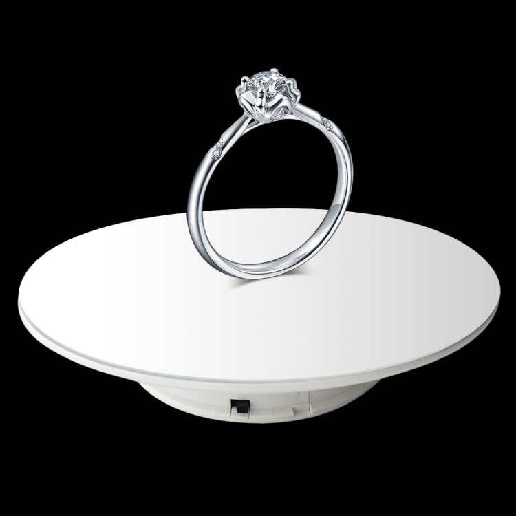 25cm 360 Degree Electric Rotating Mirror Surface Turntable Display Stand Video Shooting Props Turntable for Photography, Load 3kg, Powered by Battery, 25cm Mirror/Powered by Battery(B), 25cm Mirror/Powered by Battery(W), 25cm Mirror/Powered by Battery(WB)