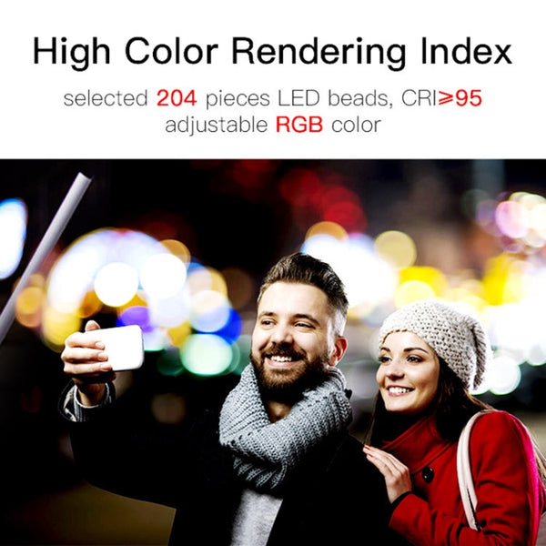 LUXCeO Q508A 8 Color Photo LED Stick Video Light Waterproof Handheld LED Fill Light Flash Lighting Lamp with Remote Control