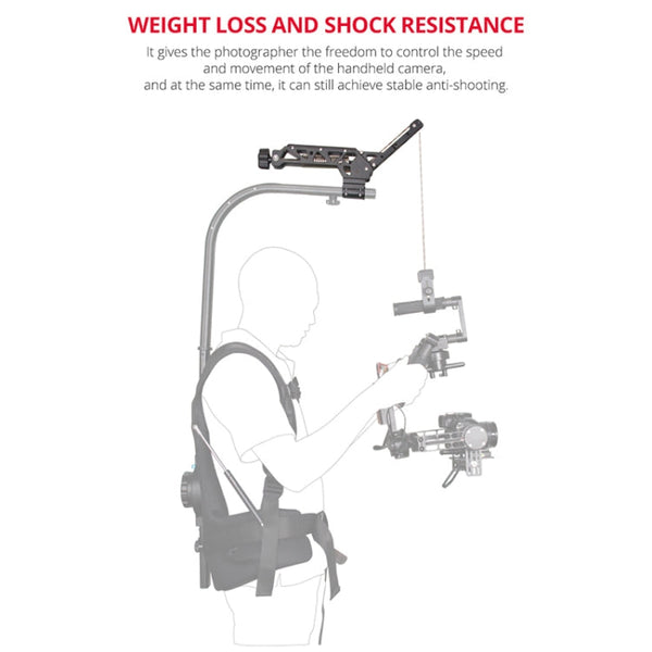 YELANGU BF01 Shock-absorbing Crested Damping Arm, Load: 3-15kg, BF01 Damping Head,Load: 3-15kg