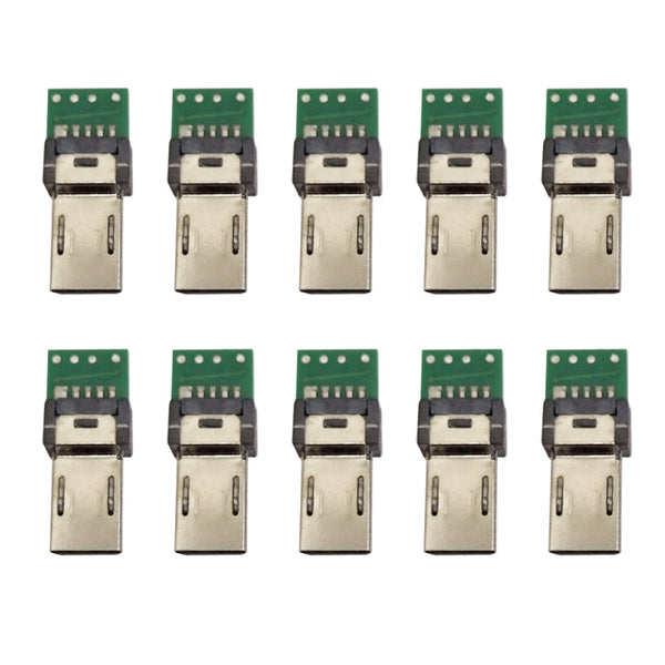 10 PCS 15-Pin USB PCB Connector Micro USB Plug Adapter for Sony Camera Data Cable
