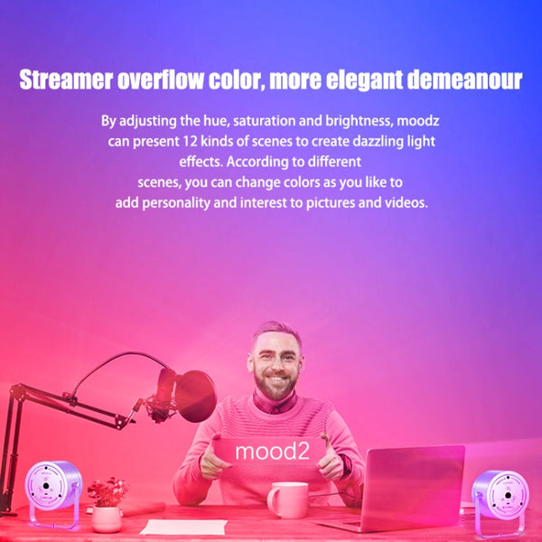 LUXCEO Mood2 RGB Atmosphere Fill Light Desktop Rhythm Pickup Lamp with Remote Control