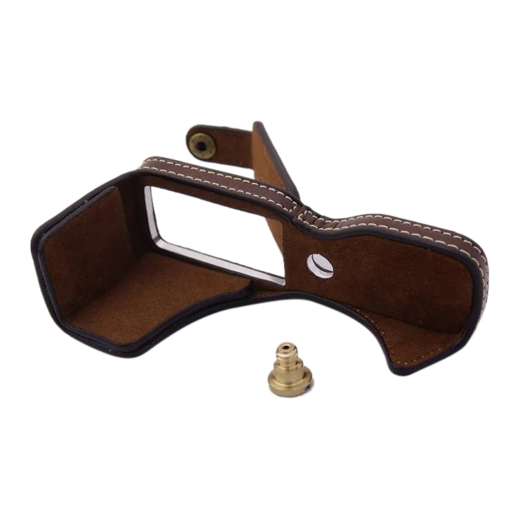 1/4 inch Thread PU Leather Camera Half Case Base for Canon EOS M100