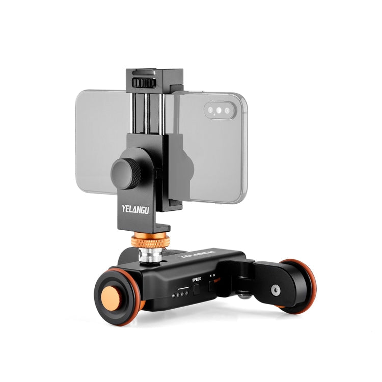 YELANGU L4X Camera Wheel Dolly + PC03 Phone Clamp with Remote, Load: 3kg, L4X Dolly+ PC03 Phone Clamp
