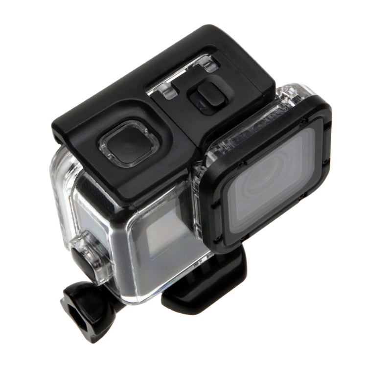 For GoPro HERO6 /5  30m Waterproof Housing Protective Case + Hollow Back Cover with Buckle Basic Mount & Screw, No Need to Disassemble Lens(GP413), Housing Case+ Back cover