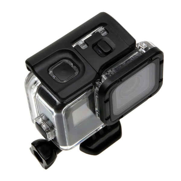 For GoPro HERO6 /5  30m Waterproof Housing Protective Case + Hollow Back Cover with Buckle Basic Mount & Screw, No Need to Disassemble Lens(GP413), Housing Case+ Back cover
