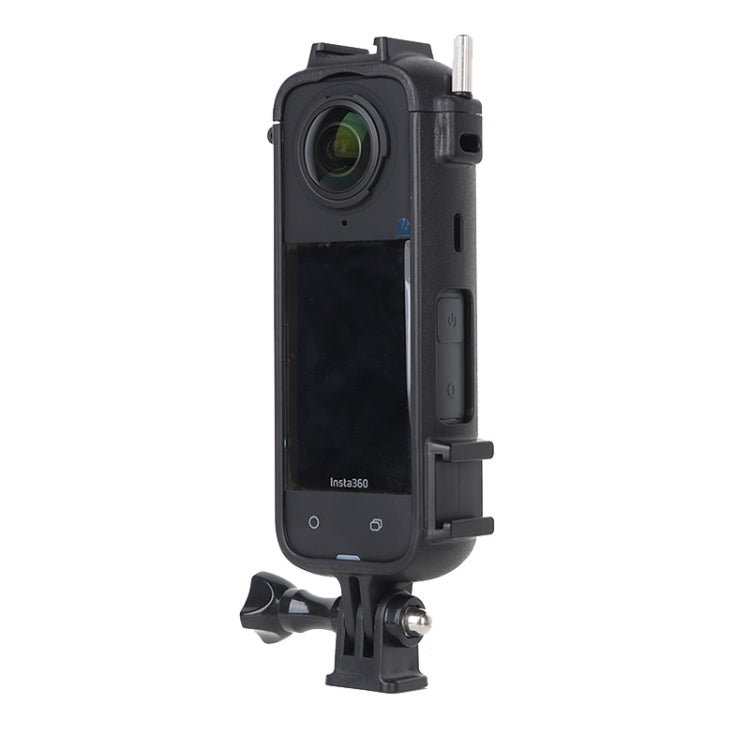 For Insta360 X4 Cold Shoe ABS Plastic Protective Frame with Adapter Mount & Screw, ABS Frame