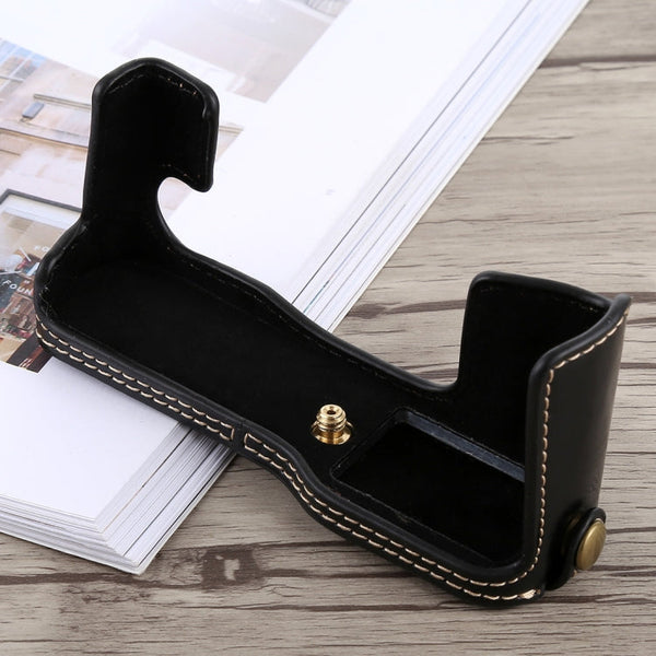 1/4 inch Thread PU Leather Camera Half Case Base for FUJIFILM X-T10 / X-T20