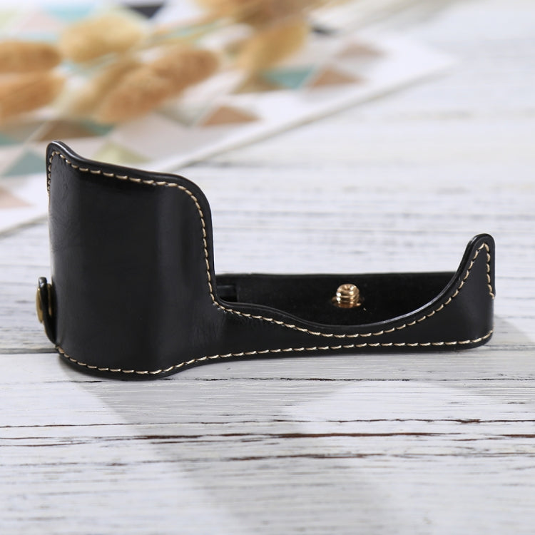 1/4 inch Thread PU Leather Camera Half Case Base for Sony ILCE-5100 / A5100