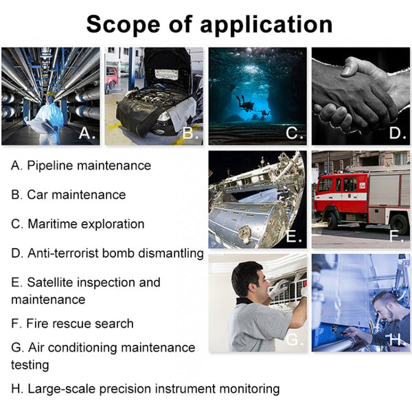 F99 HD Mobile Phone Endoscope, 8mm Waterproof Pipe Endoscope, Wifi Version, Hardwire, Length: 10m, Length: 10m