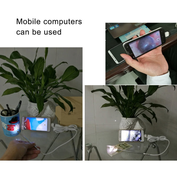 0.3 Million USB Digital Microscope with 6 LEDs, Lens Diameter: 4.9mm