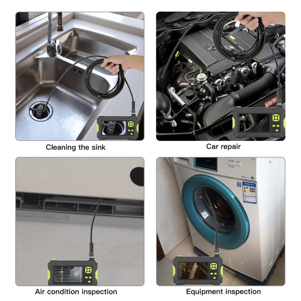 P30 5.5mm IP67 Waterproof 4.3 inch HD Portable Endoscope Hard Cable Industrial Endoscope, Cable Length: 10m, 10m, 10m (Blue)