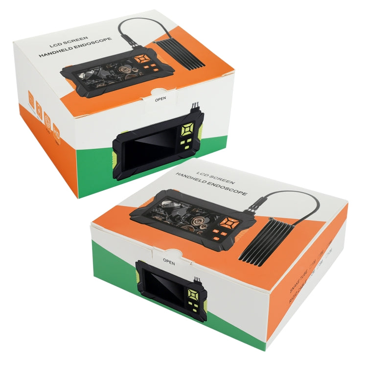 P30 5.5mm IP67 Waterproof 4.3 inch HD Portable Endoscope Hard Cable Industrial Endoscope, Cable Length: 10m, 10m, 10m (Blue)