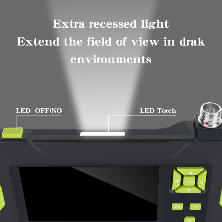 P30 5.5mm IP67 Waterproof 4.3 inch HD Portable Endoscope Hard Cable Industrial Endoscope, Cable Length: 10m, 10m, 10m (Blue)