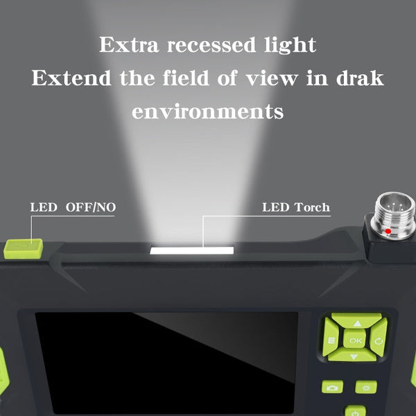 P30 5.5mm IP67 Waterproof 4.3 inch HD Portable Endoscope Hard Cable Industrial Endoscope, Cable Length: 10m, 10m, 10m (Blue)