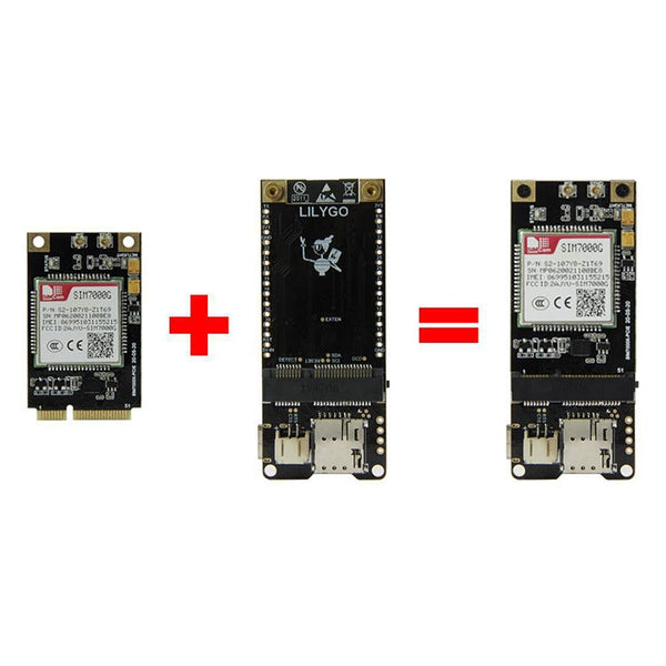 TTGO T-PCIE ESP32-WROVER-B AXP192 Chip WiFi Bluetooth Nano Card SIM Series Module Hardware Composable Development Board, SIM7600E-PCIE, SIM7600E-PCIE