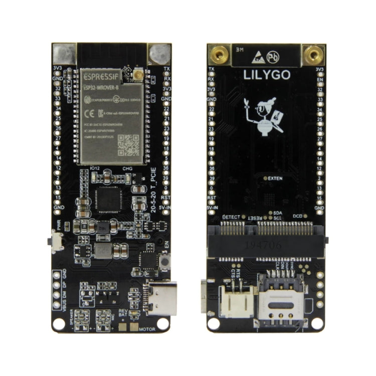 TTGO T-PCIE ESP32-WROVER-B AXP192 Chip WiFi Bluetooth Nano Card SIM Series Module 4MB Hardware Composable Development Board, 4MB