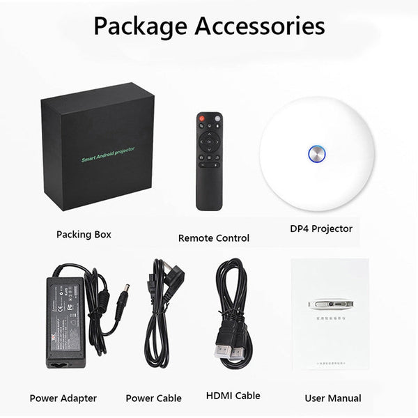 Wejoy DL-S9 220 Lumens 1280x720 720P Android 6.0 HD Bluetooth WiFi Smart Laser 3D Projector, Support HDMI / USB x 2 / TF Card