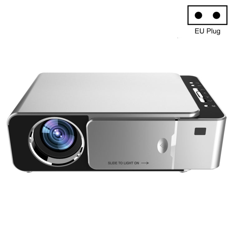 T6 2000ANSI Lumens Mini Theater Projector, Android 7.1 RK3128 Quad Core, 1GB+8GB, EU Plug, Android Version EU Plug