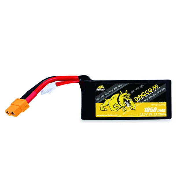 DOGCOM 1050mAh 160C 6S 22.2V FPV LiPo Battery