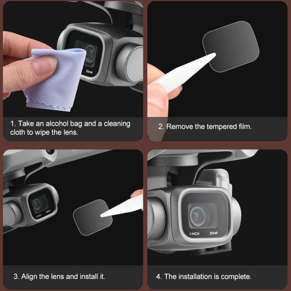 For DJI Mavic Air 2 Explosion-proof Tempered Glass Drone Lens Film