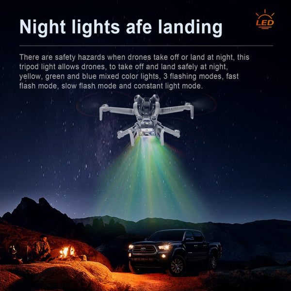 For DJI Mini 4 Pro STARTRC LED Light Folding Heightened Landing Gear Training Rack