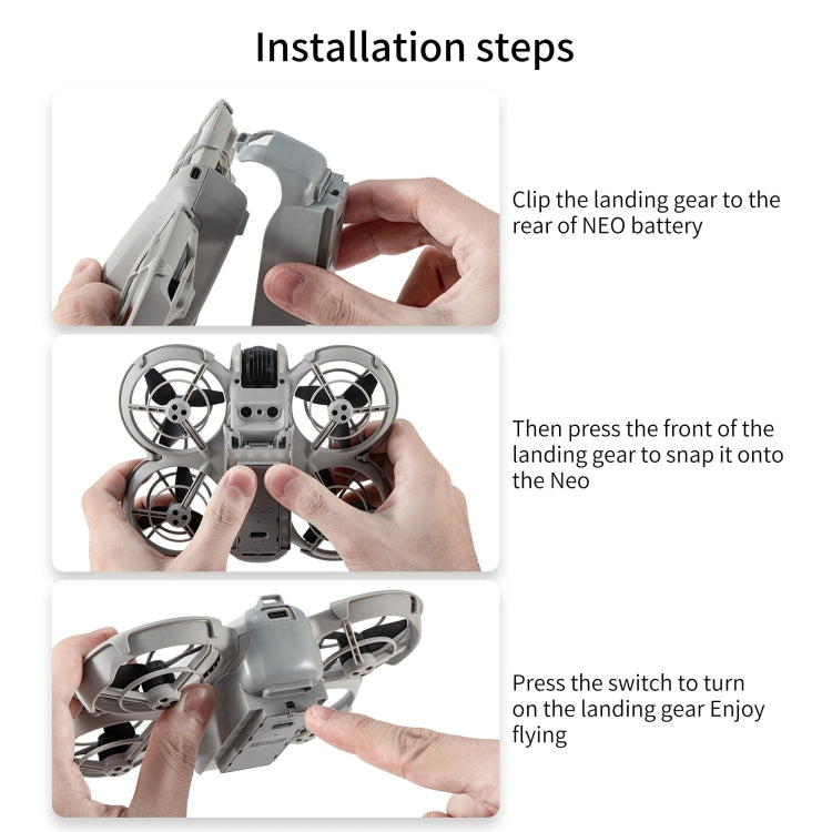 For DJI Neo STARTRC LED Light Folding Anti-fall Heightened Landing Gear Training Rack