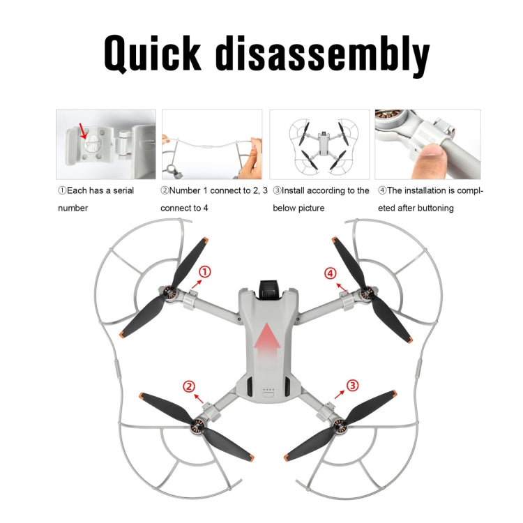 For DJI Mini 4 STARTRC Drone Propeller Protective Guard Anti-collision Ring