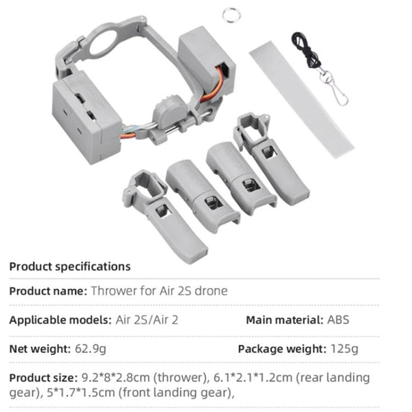 For DJI Mavic Air 2 / Air 2S Air-Dropping System Thrower Parabolic