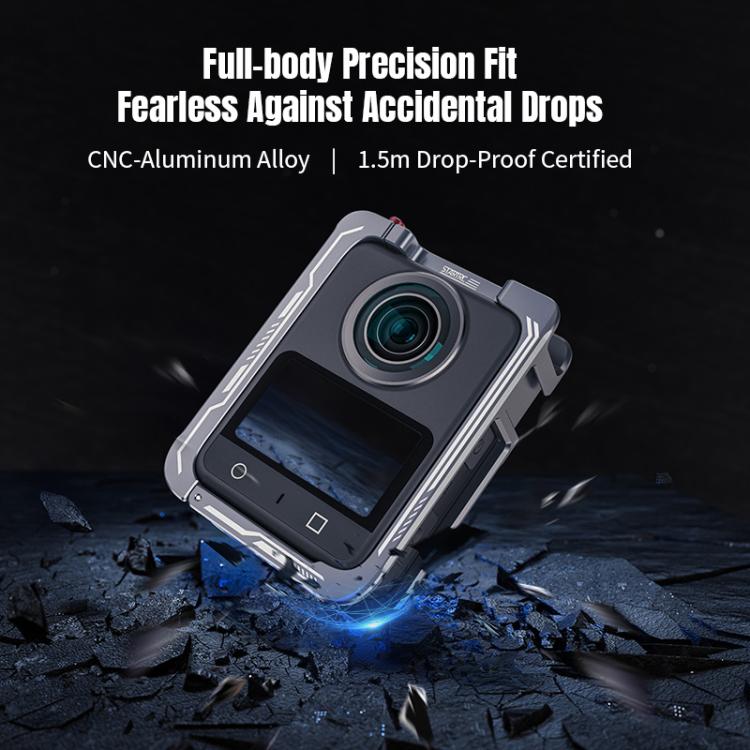 For DJI Osmo 360 STARTRC Metal Cage Frame with Cold Shoe